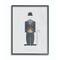 Stupell Industries Charlie Chaplin Minimalist Illustration Black Framed Wall Art